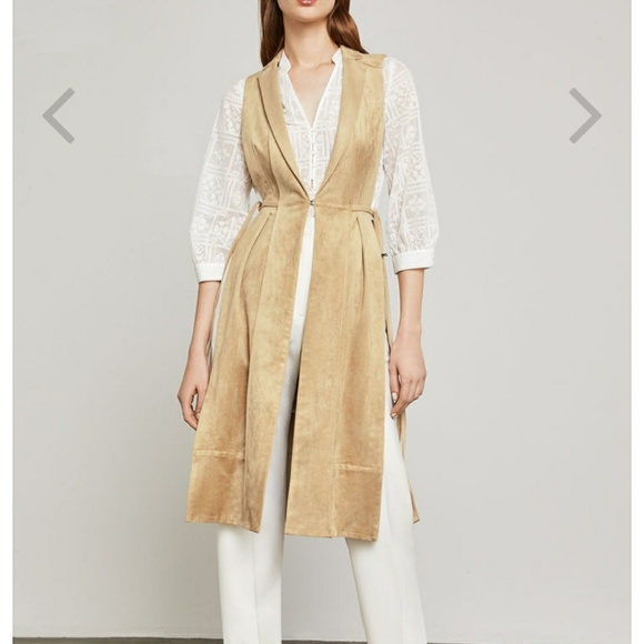 BCBG Faux Suede Gorgeous"Gaia" Long Vest! - Picture 3 of 8